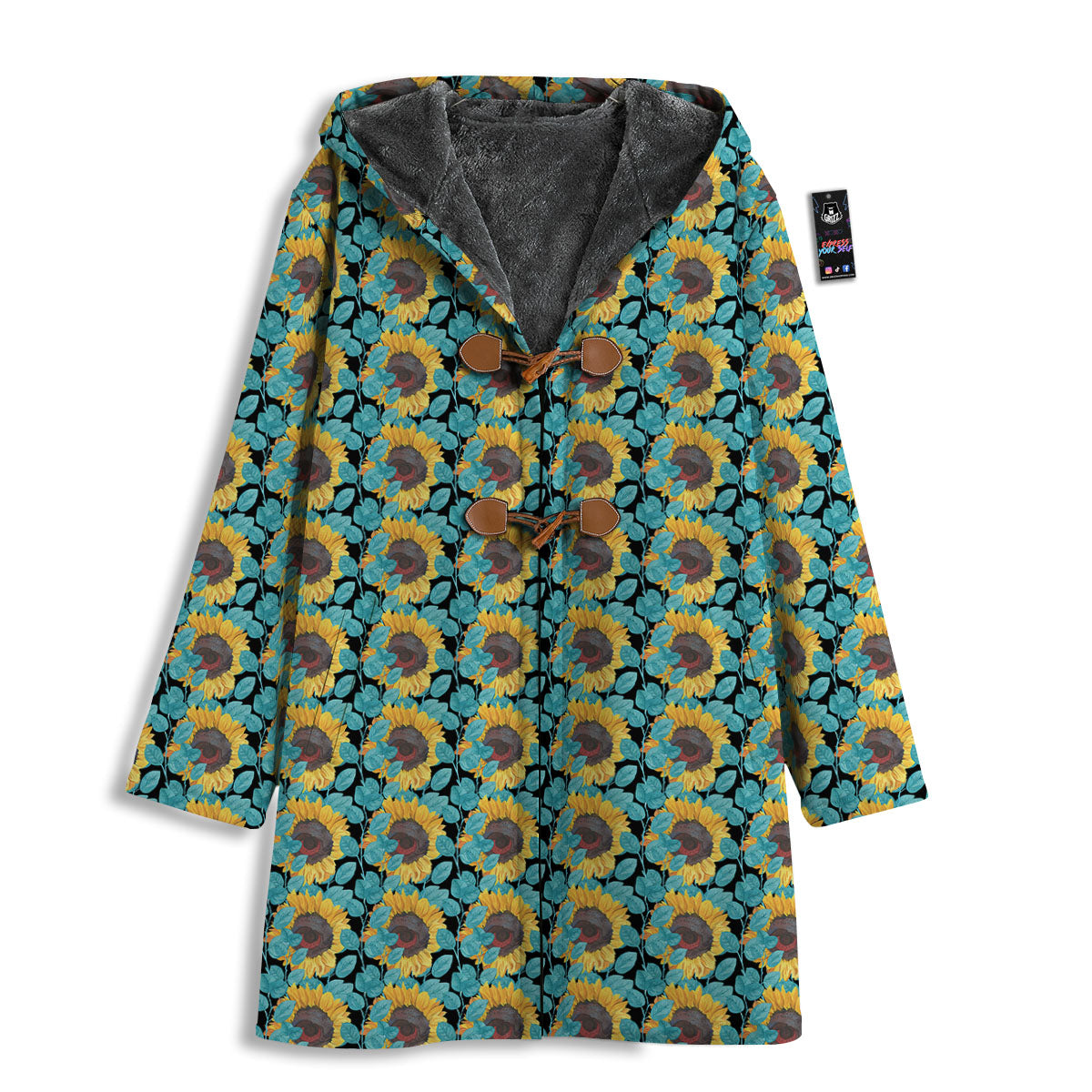 Sunflower Blue Print Pattern Men's Windbreaker Jacket-grizzshop