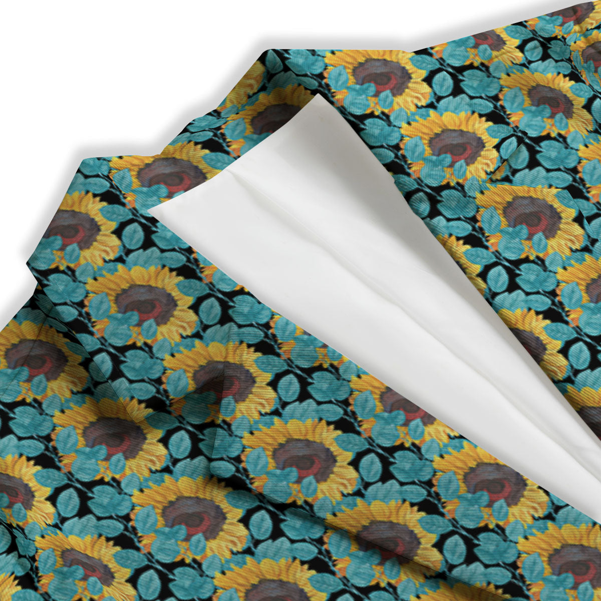 Sunflower Blue Print Pattern Women's Blazer-grizzshop