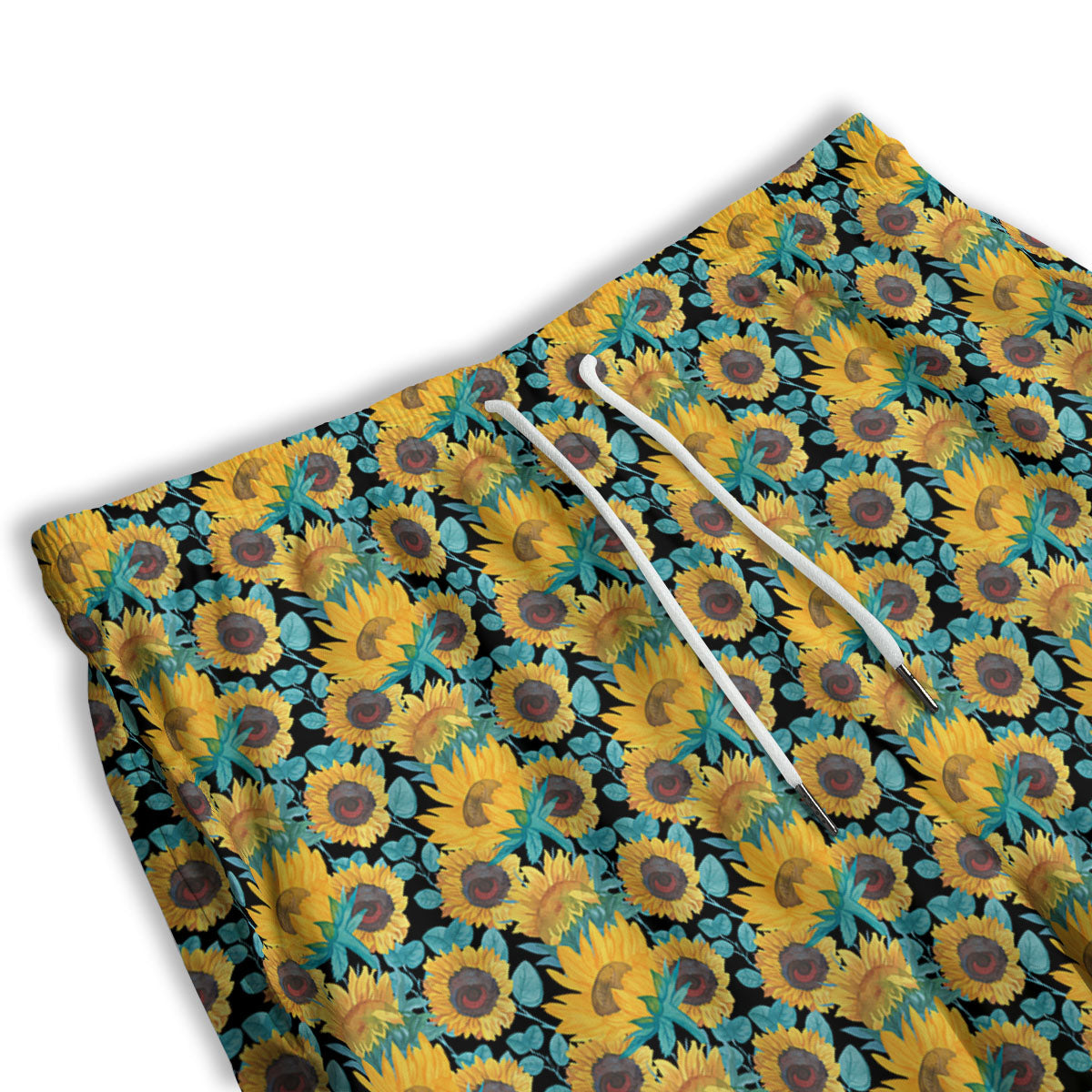 Sunflower Bright Print Pattern Men's Athletic Shorts