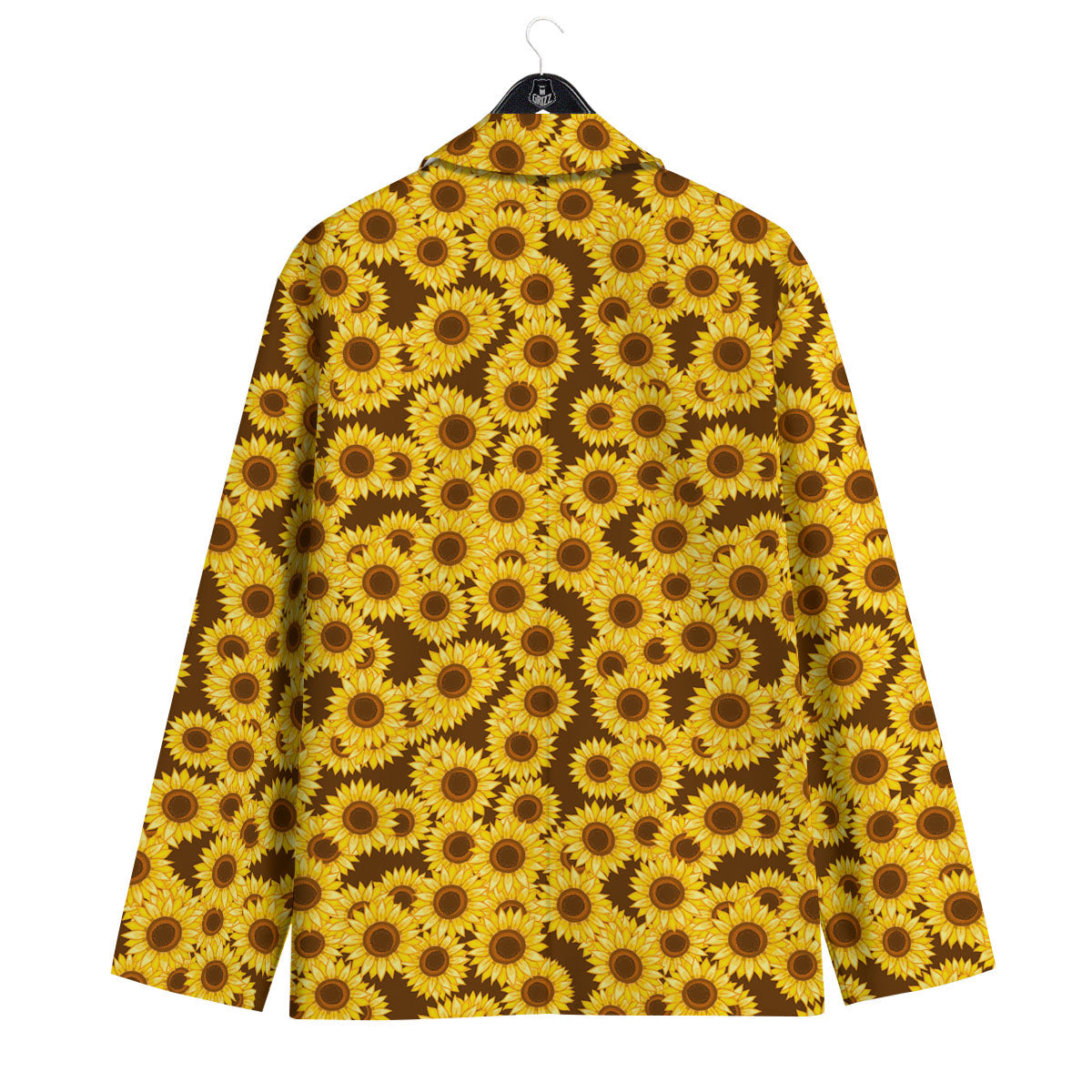 Sunflower Brown Print Pattern Men's Sport Coat-grizzshop