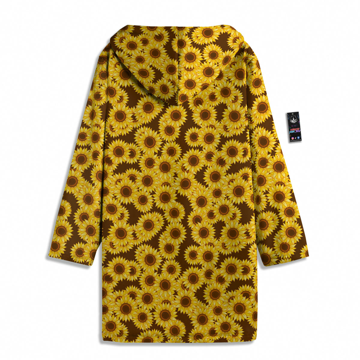 Sunflower Brown Print Pattern Men's Windbreaker Jacket-grizzshop