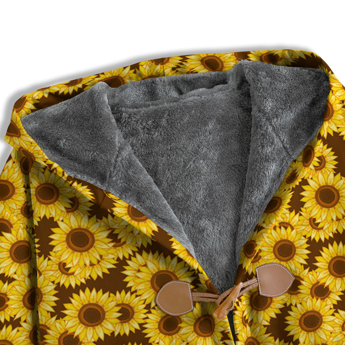 Sunflower Brown Print Pattern Men's Windbreaker Jacket-grizzshop