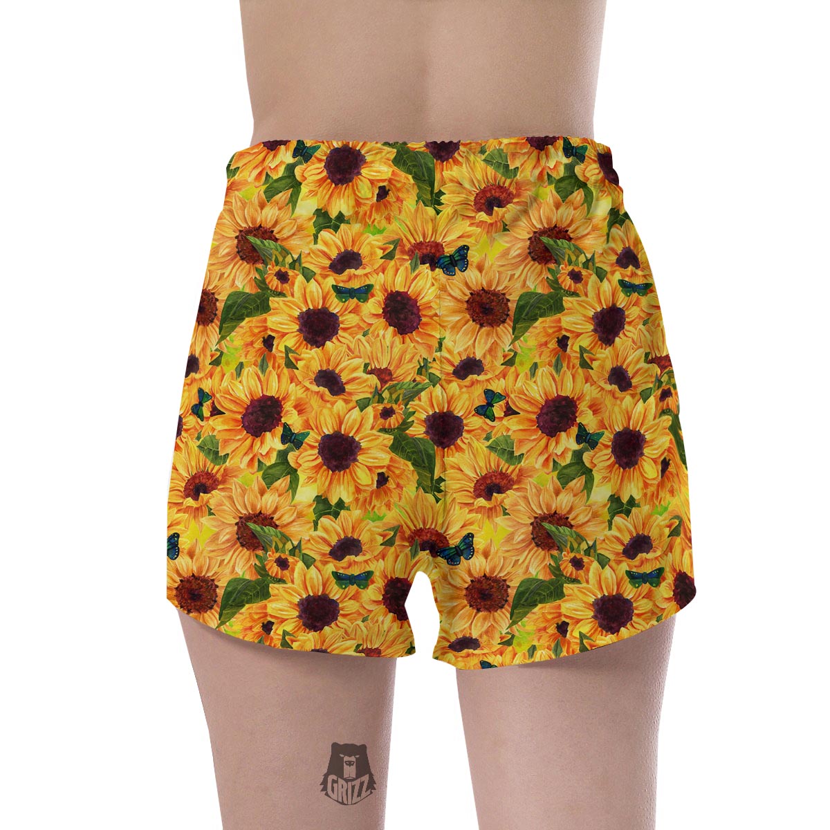 Sunflower Butterfly Women's Shorts-grizzshop