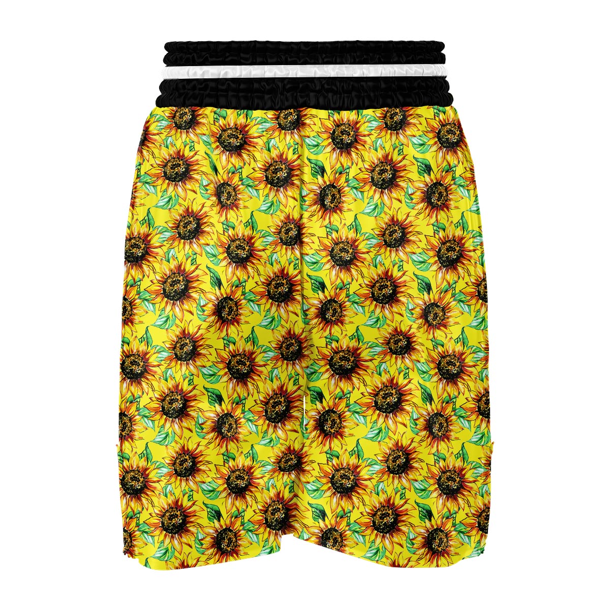 Sunflower Cartoon Pattern Print Boxing Shorts-grizzshop