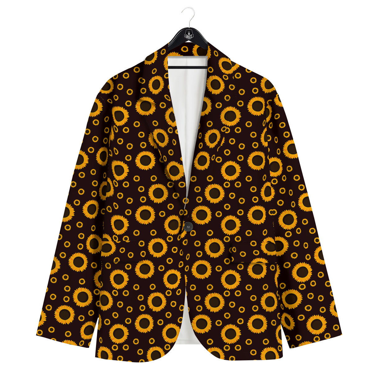 Sunflower Dark Print Pattern Men's Sport Coat-grizzshop