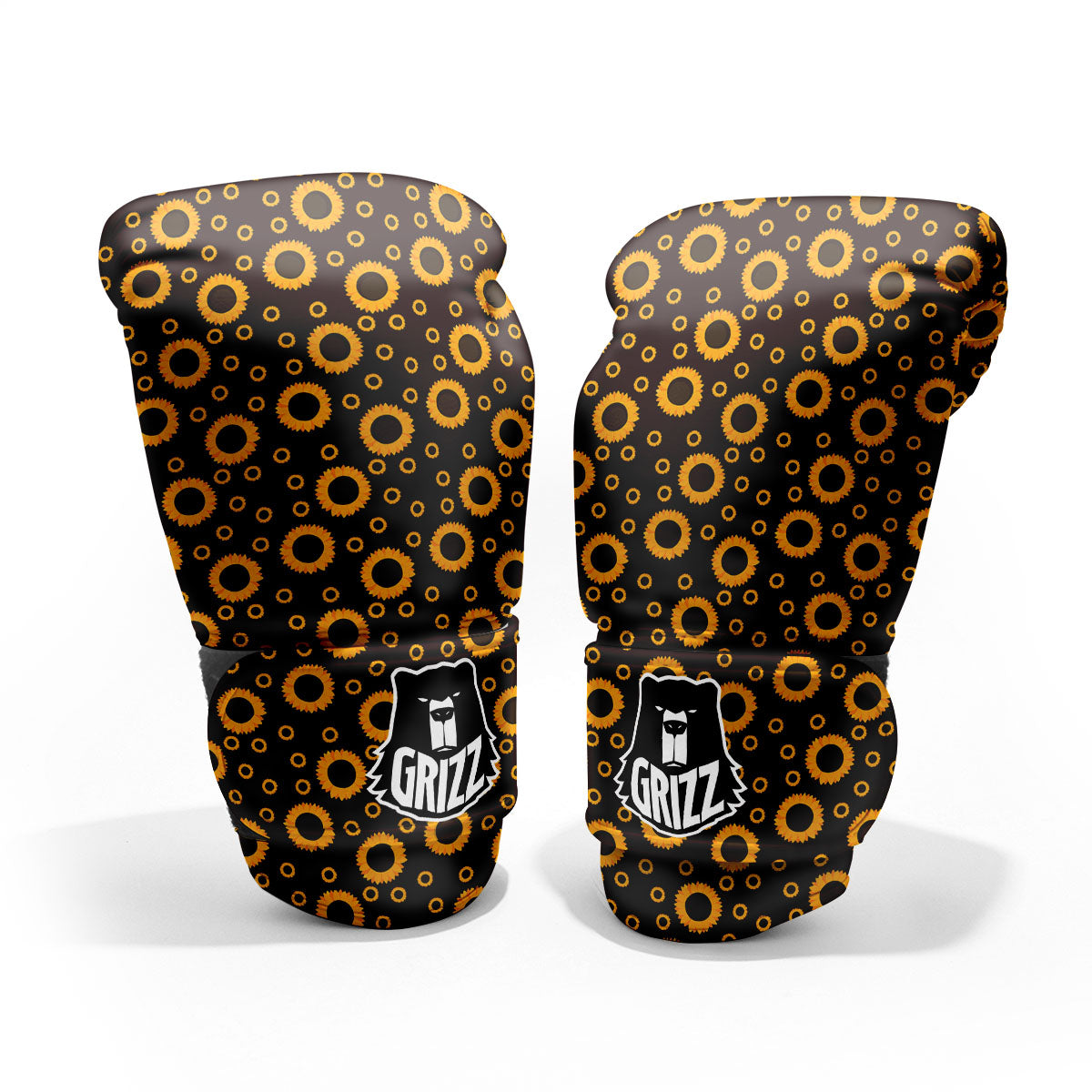 Sunflower Dark Print Pattern Pro Boxing Glove