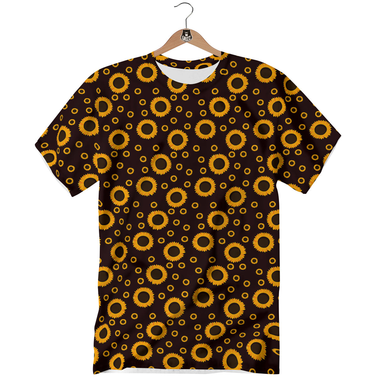 Sunflower Dark Print Pattern T-Shirt-grizzshop