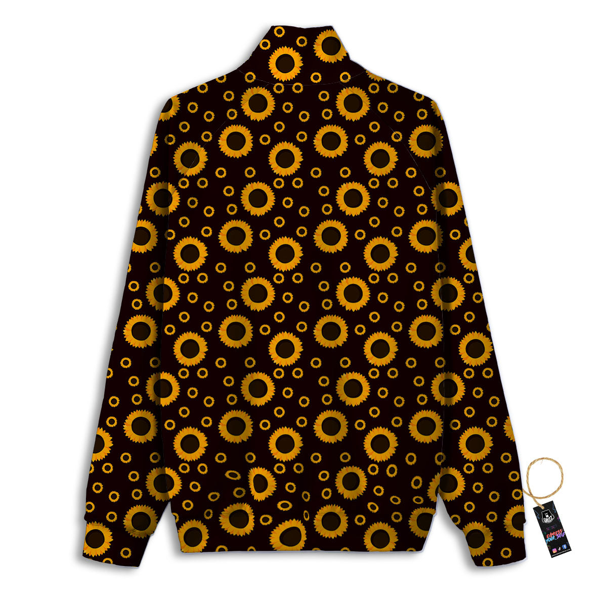 Sunflower Dark Print Pattern Track Jacket-grizzshop
