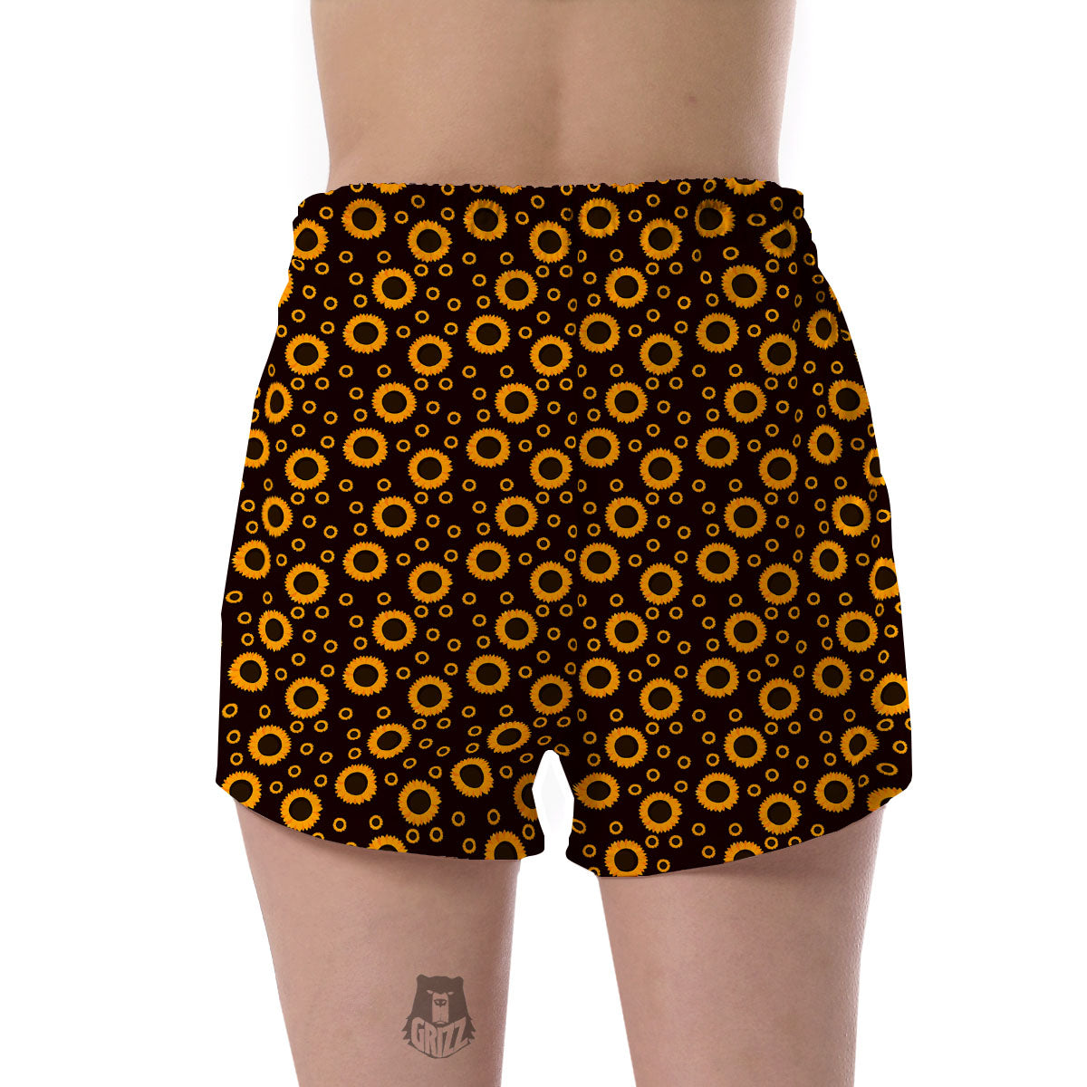 Sunflower Dark Print Pattern Women's Shorts-grizzshop