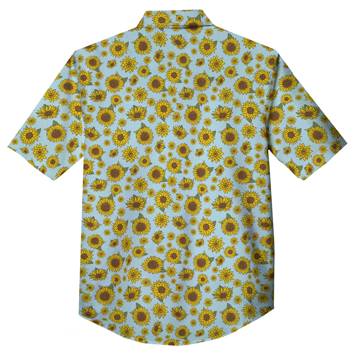 Sunflower Doodle Print Pattern Button Up Shirt-grizzshop