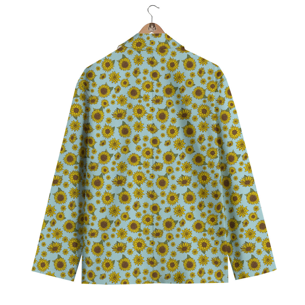 Sunflower Doodle Print Pattern Men's Blazer-grizzshop
