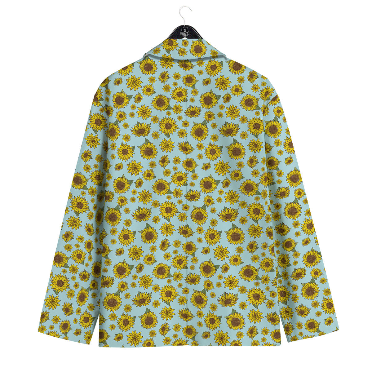 Sunflower Doodle Print Pattern Men's Sport Coat-grizzshop