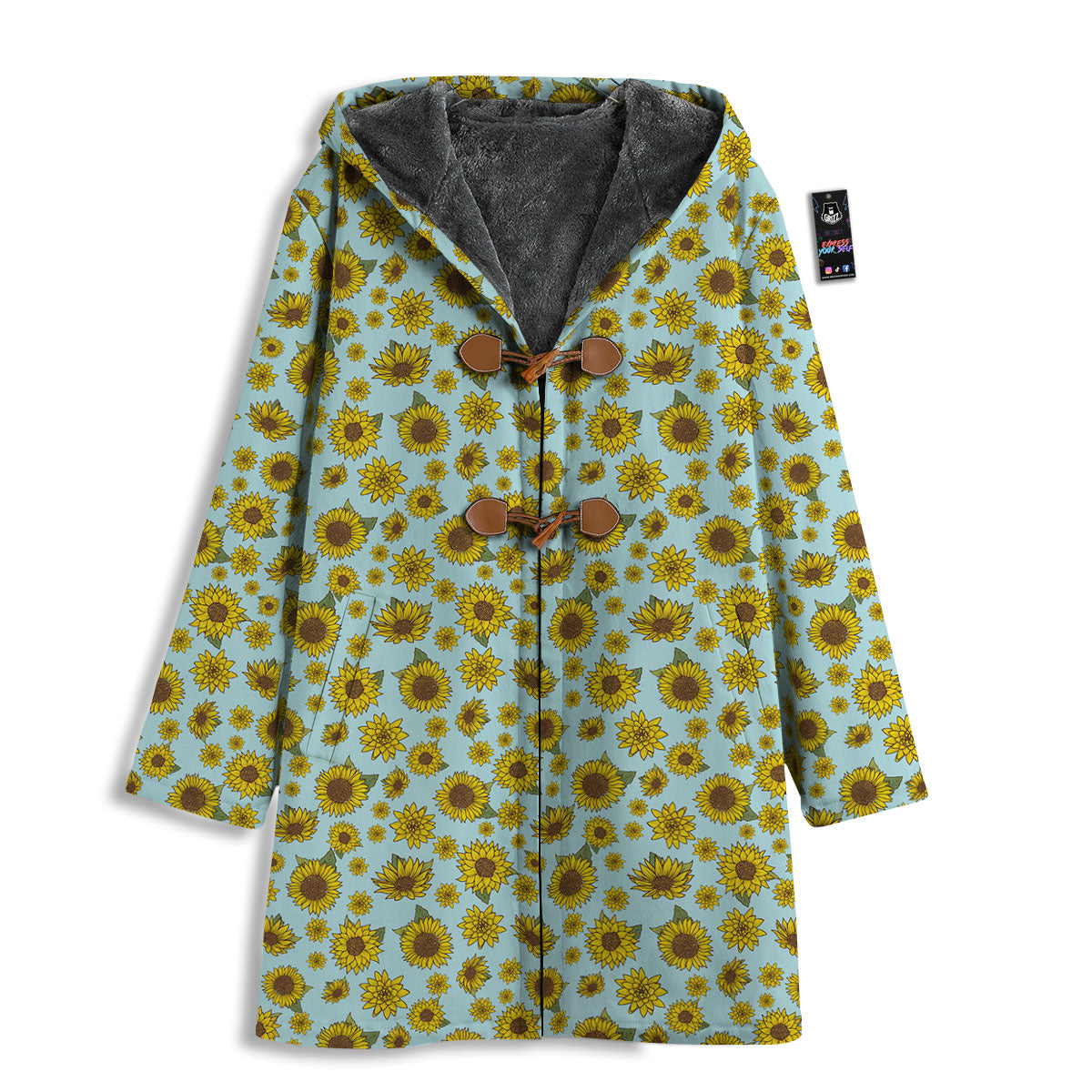 Sunflower Doodle Print Pattern Men's Windbreaker Jacket-grizzshop