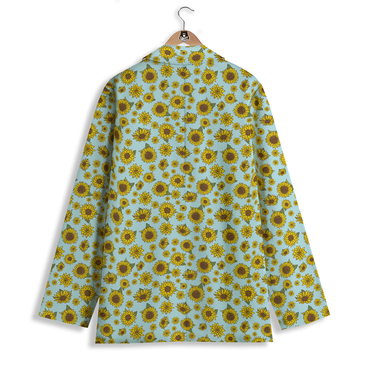 Sunflower Doodle Print Pattern Women's Blazer-grizzshop