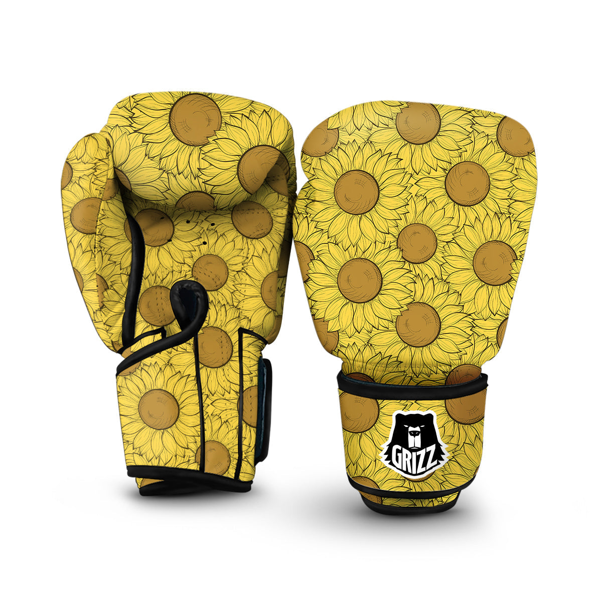 Green Glitter Artwork Shamrock Print Pattern Boxing Gloves main image 1