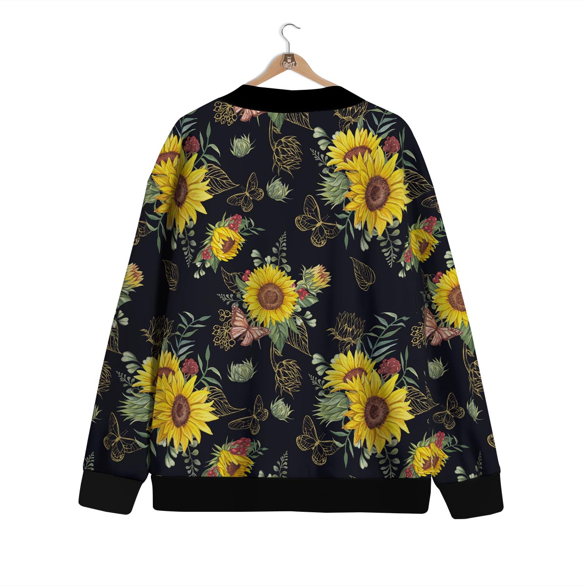 Sunflower Field Print Pattern Cardigan-grizzshop