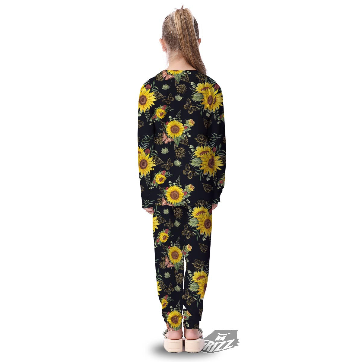 Sunflower Field Print Pattern Kid's Pajamas-grizzshop