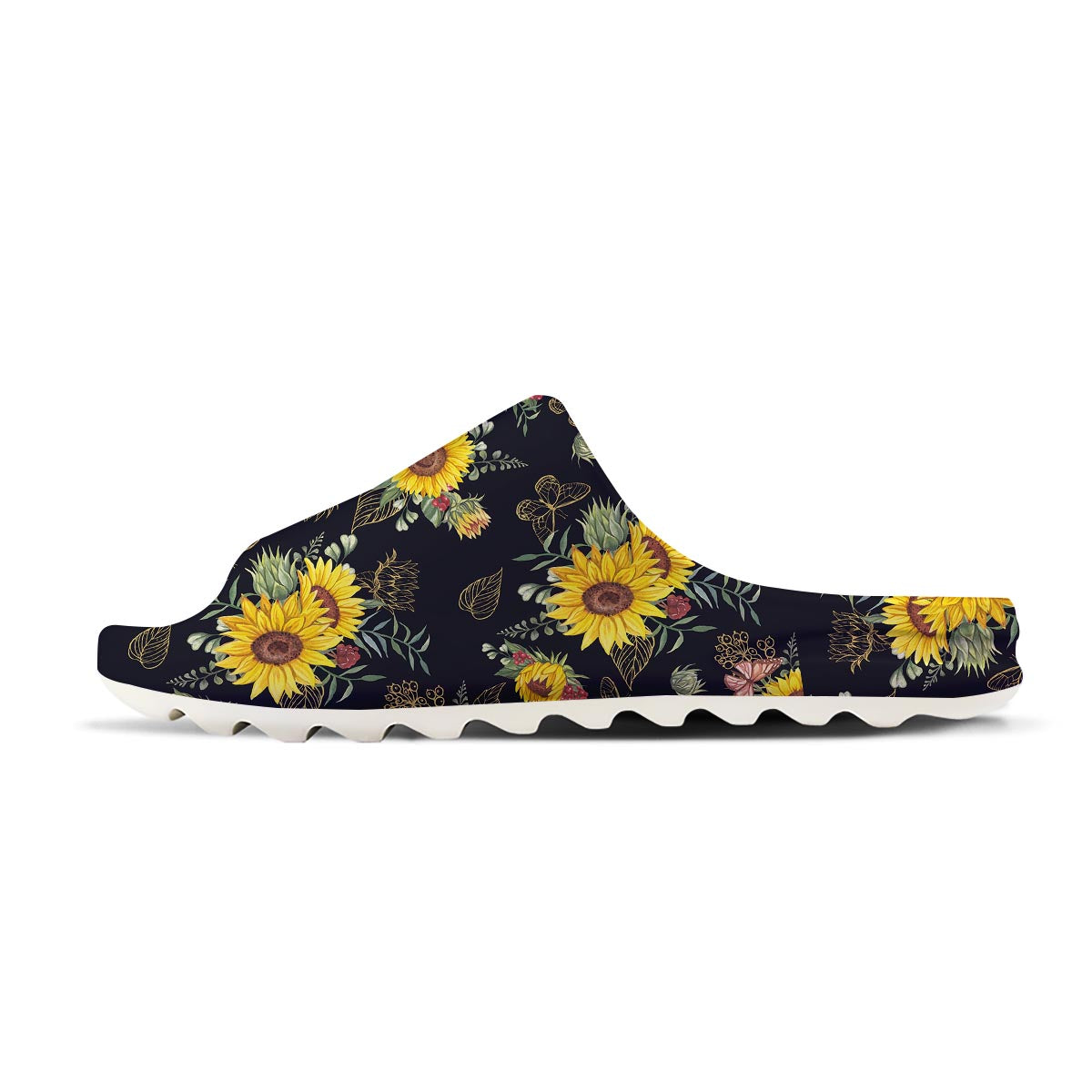 Sunflower Field Print Pattern Sandals-grizzshop