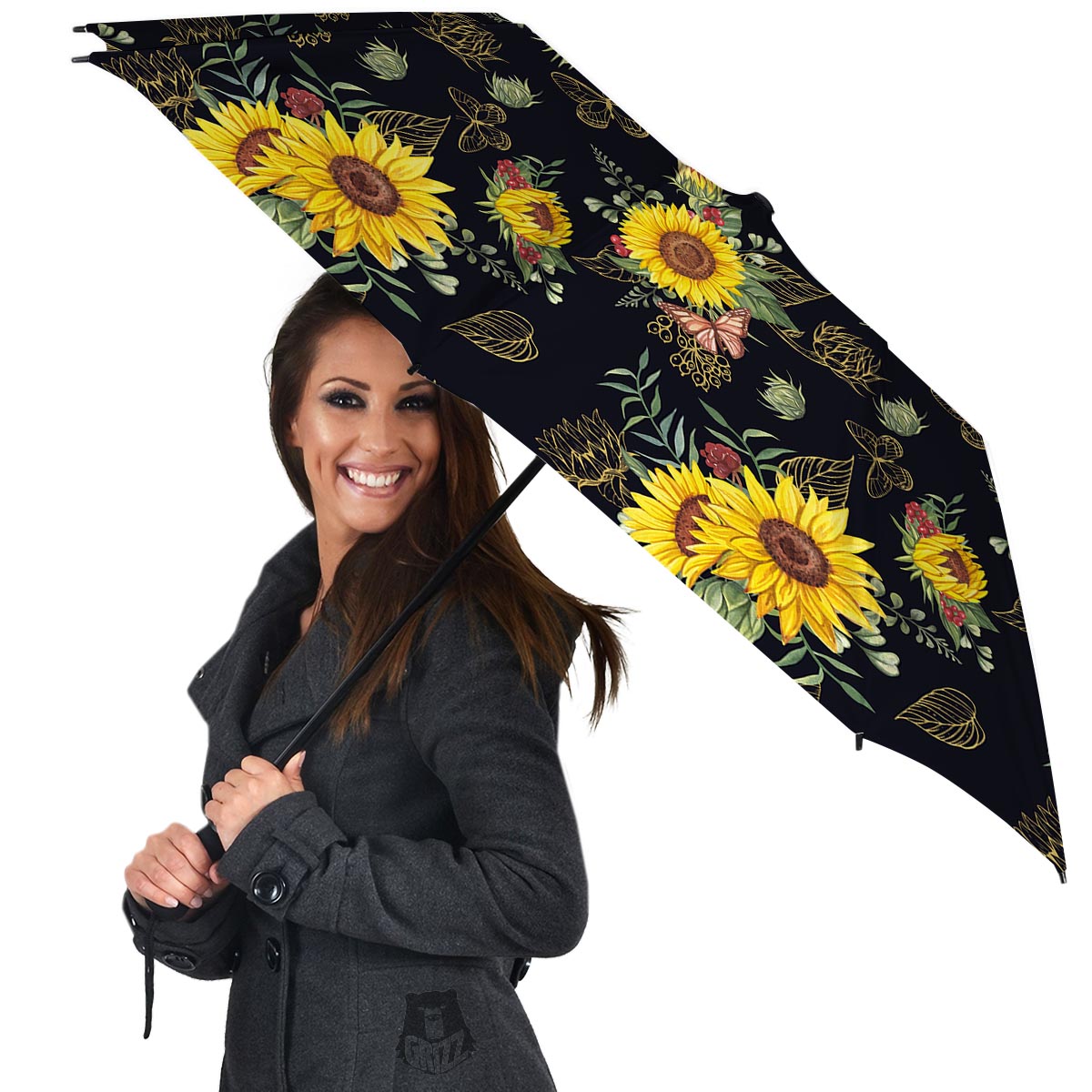 Sunflower Field Print Pattern Umbrella-grizzshop