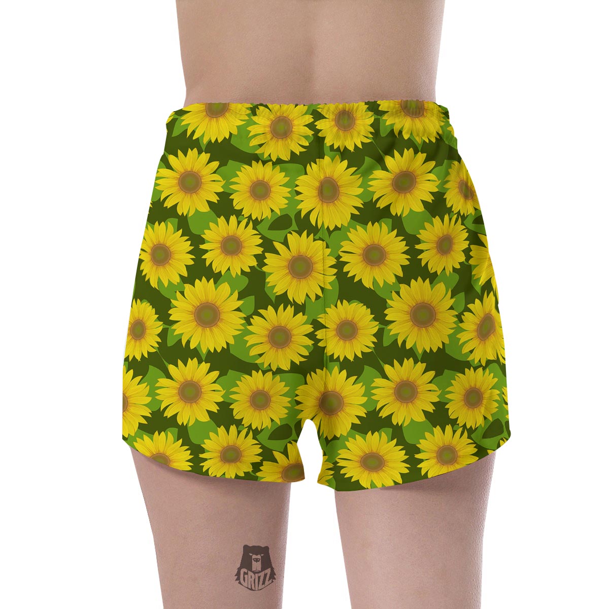 Sunflower Flower Print Women's Shorts-grizzshop
