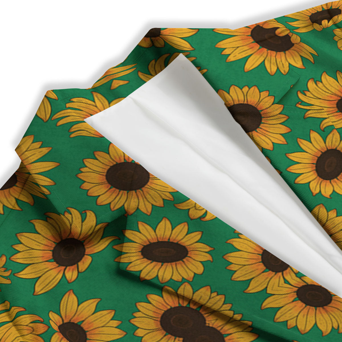 Sunflower Green Print Pattern Women's Blazer-grizzshop