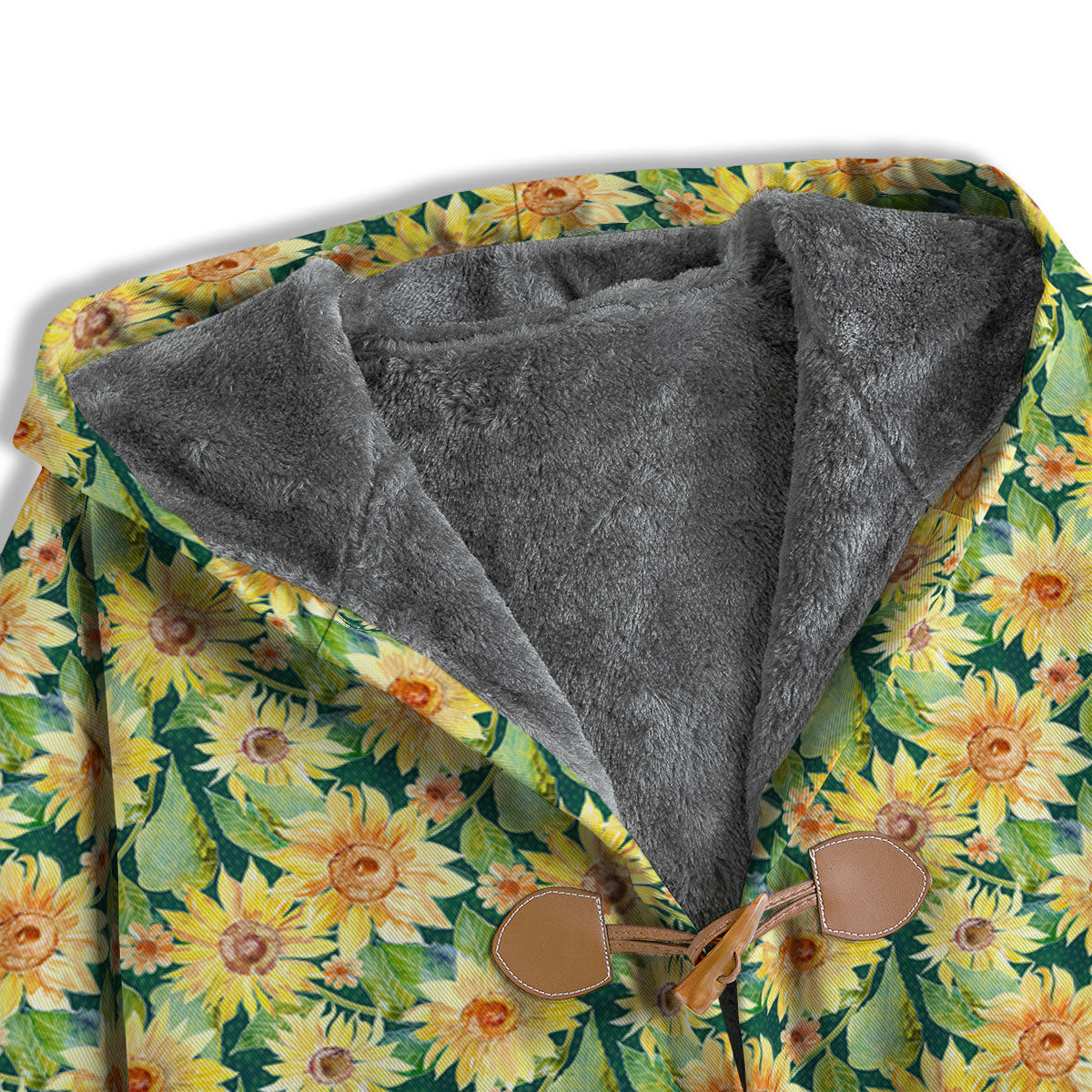 Sunflower Green Watercolor Print Pattern Men's Windbreaker Jacket-grizzshop