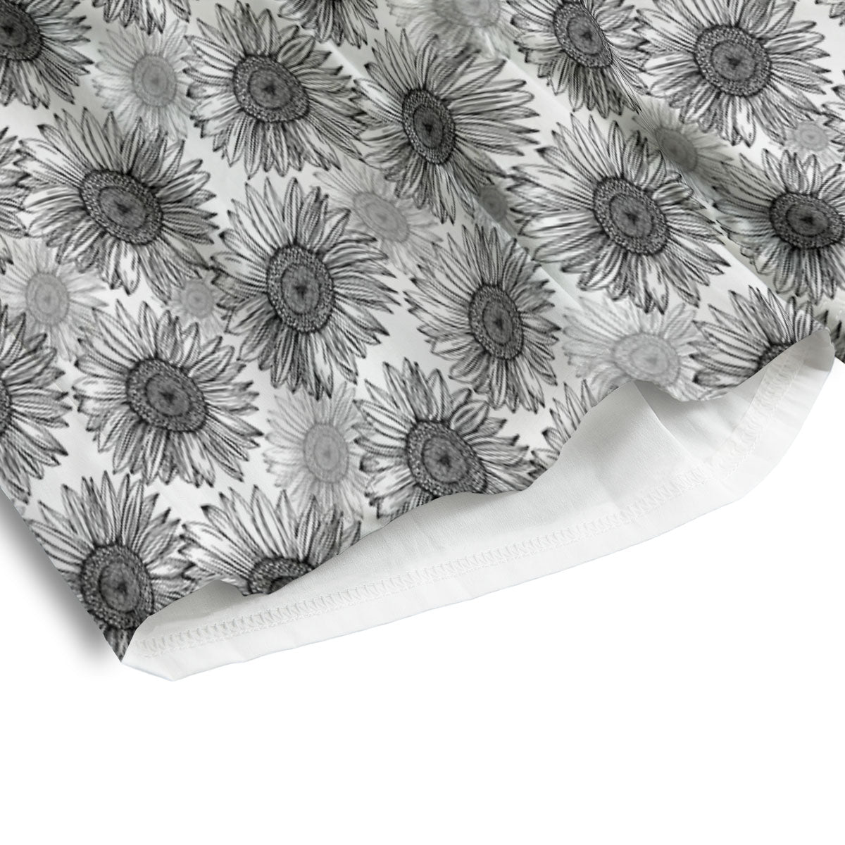 Sunflower Hand Drawn Print Pattern Men's Athletic Shorts
