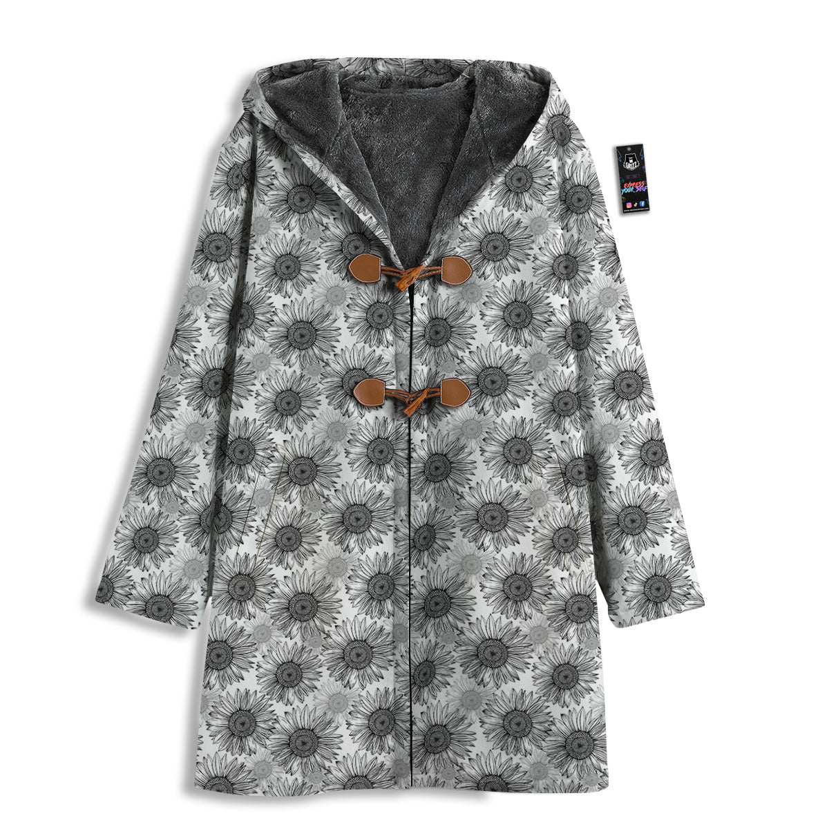 Sunflower Hand Drawn Print Pattern Men's Windbreaker Jacket-grizzshop