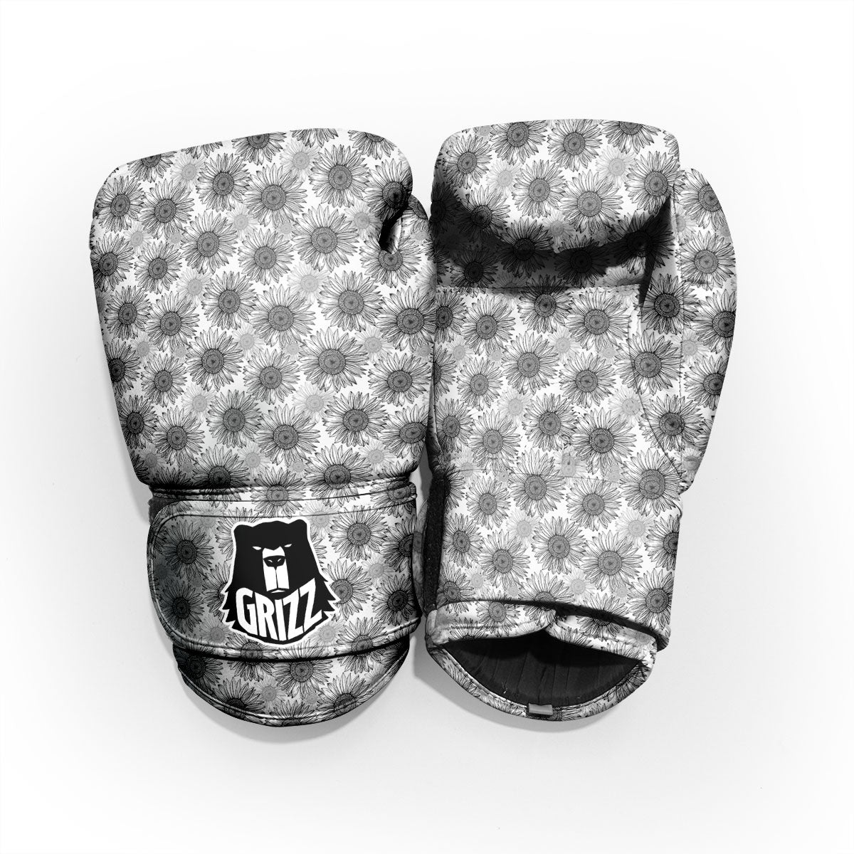 Sunflower Hand Drawn Print Pattern Pro Boxing Glove