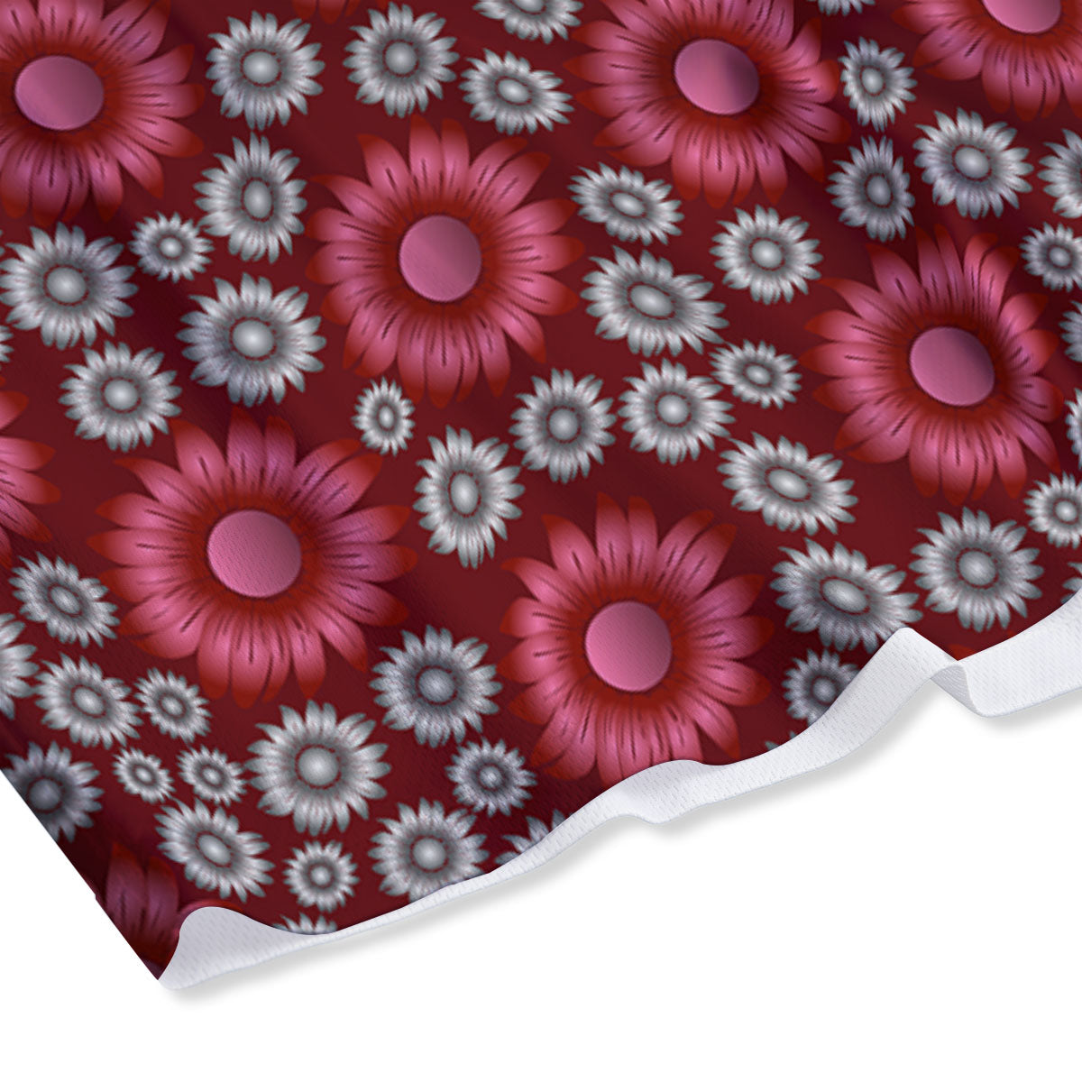 Sunflower Magenta Pink Print Pattern Mesh Shorts