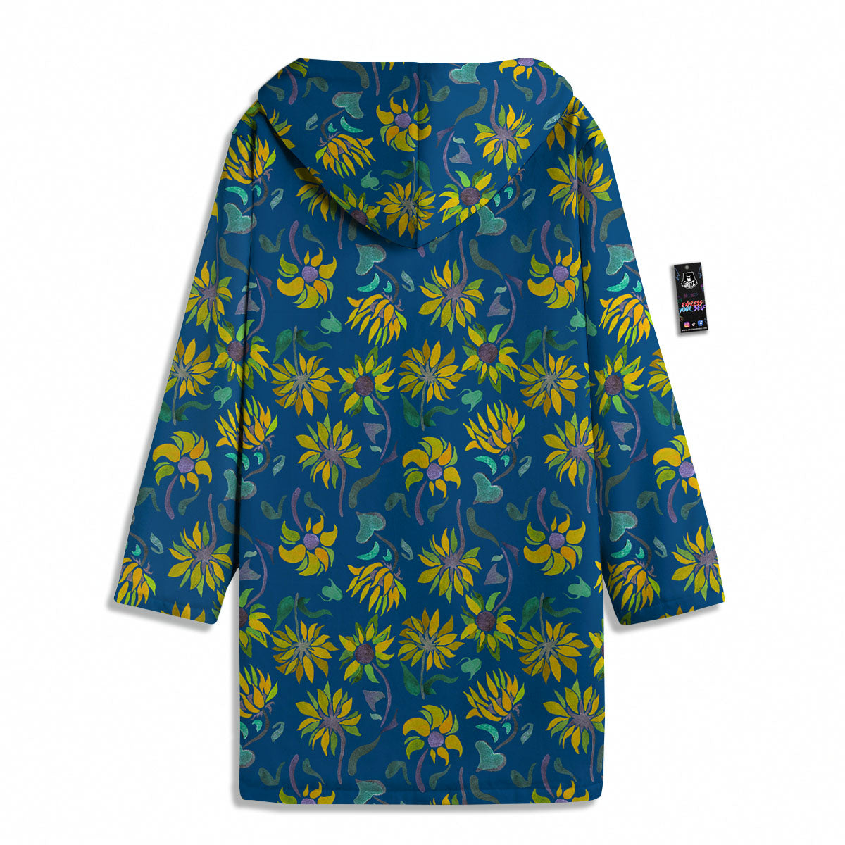 Sunflower Navy Print Pattern Men's Windbreaker Jacket-grizzshop