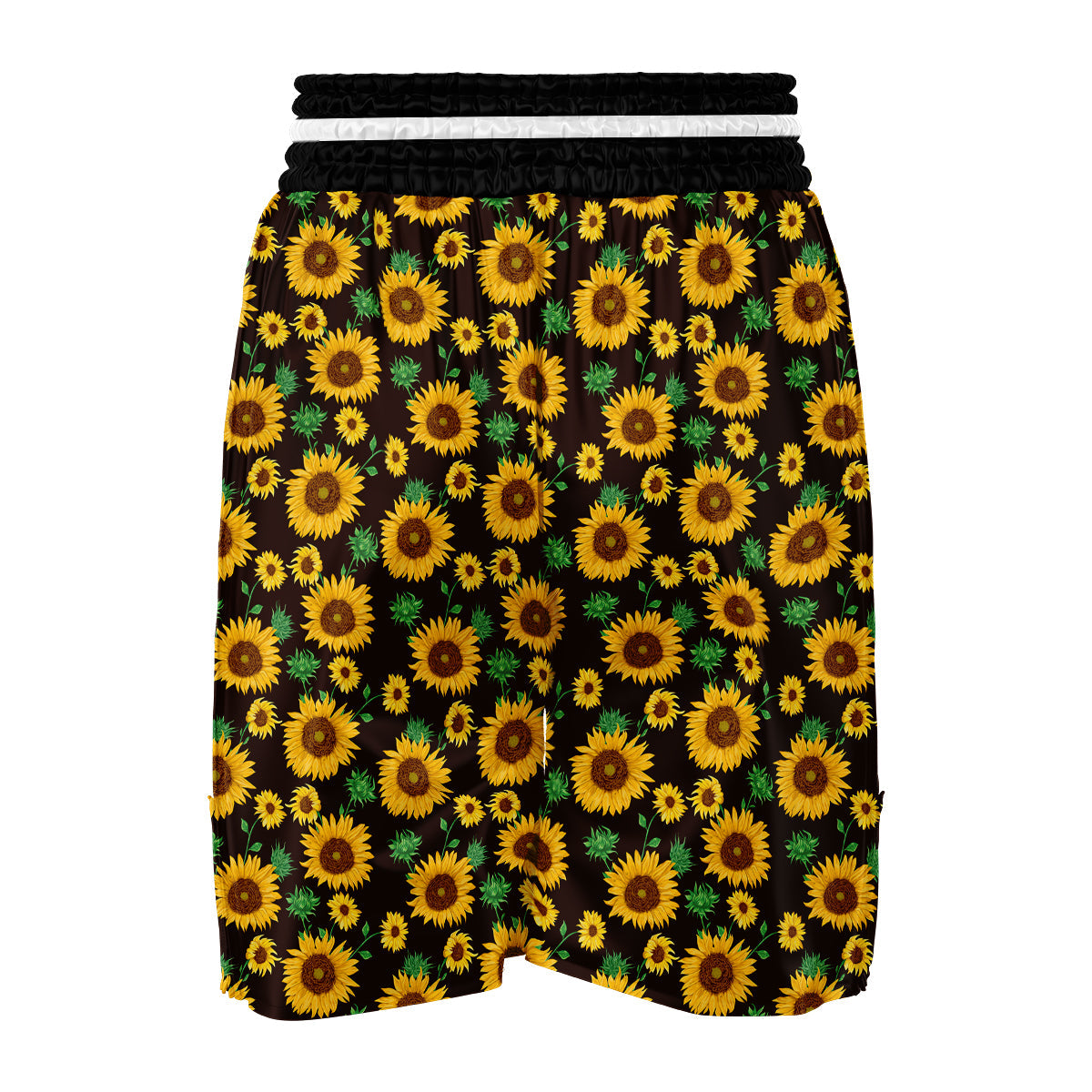 Sunflower Pattern Print Boxing Shorts-grizzshop