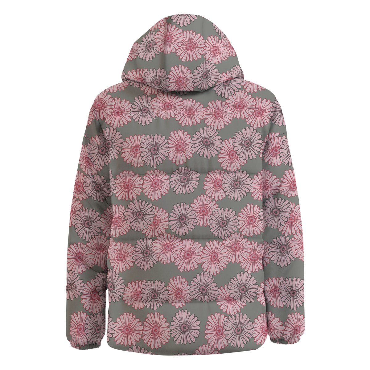 Sunflower Pink Print Pattern Down Jacket-grizzshop