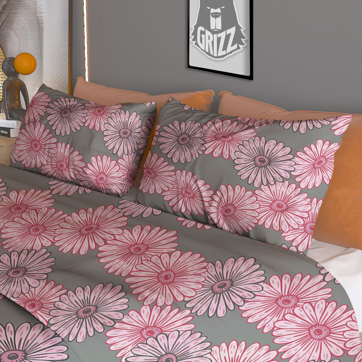 Tattersall Black Halloween Print Pattern Duvet Cover Bedding Set