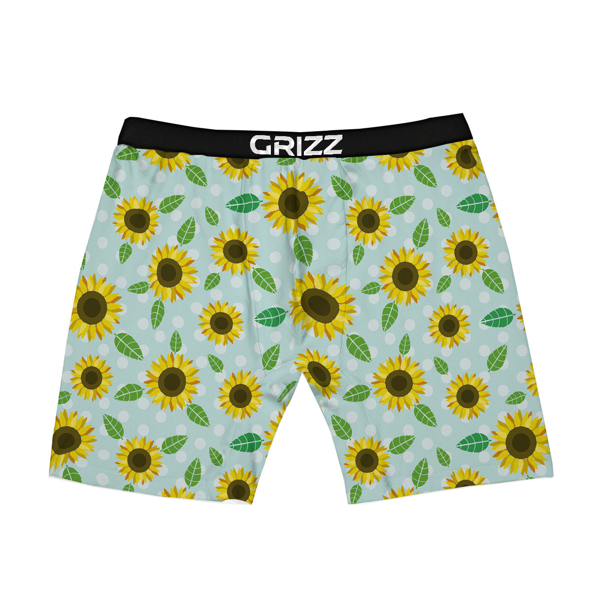 Sunflower Polka Dot Print Pattern Boxer Briefs-grizzshop