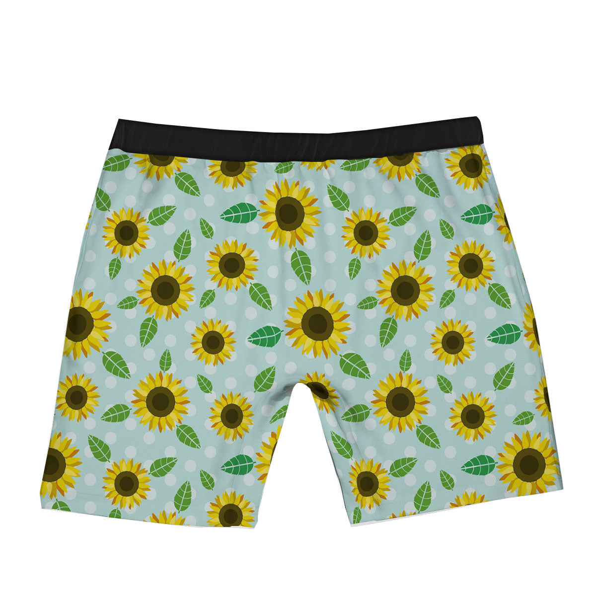 Sunflower Polka Dot Print Pattern Boxer Briefs-grizzshop