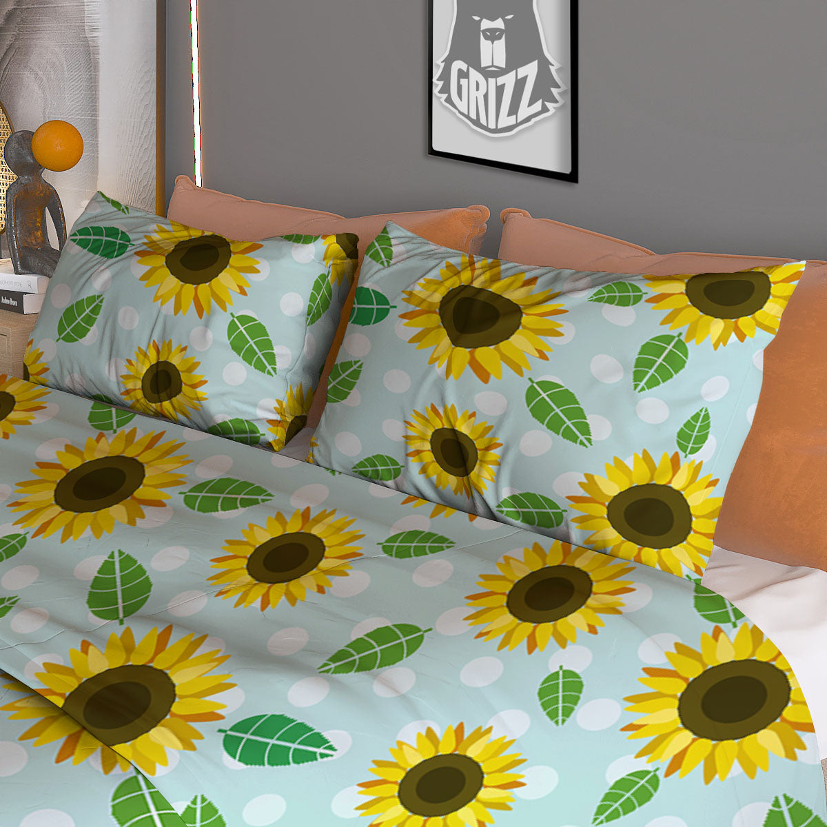 Tattersall Blue And White Print Pattern Duvet Cover Bedding Set