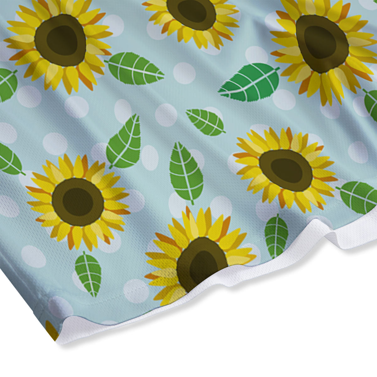 Sunflower Polka Dot Print Pattern Mesh Shorts