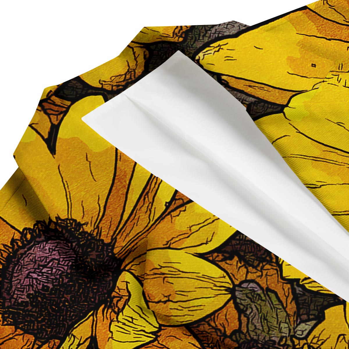 Sunflower Print Pattern Men's Blazer-grizzshop