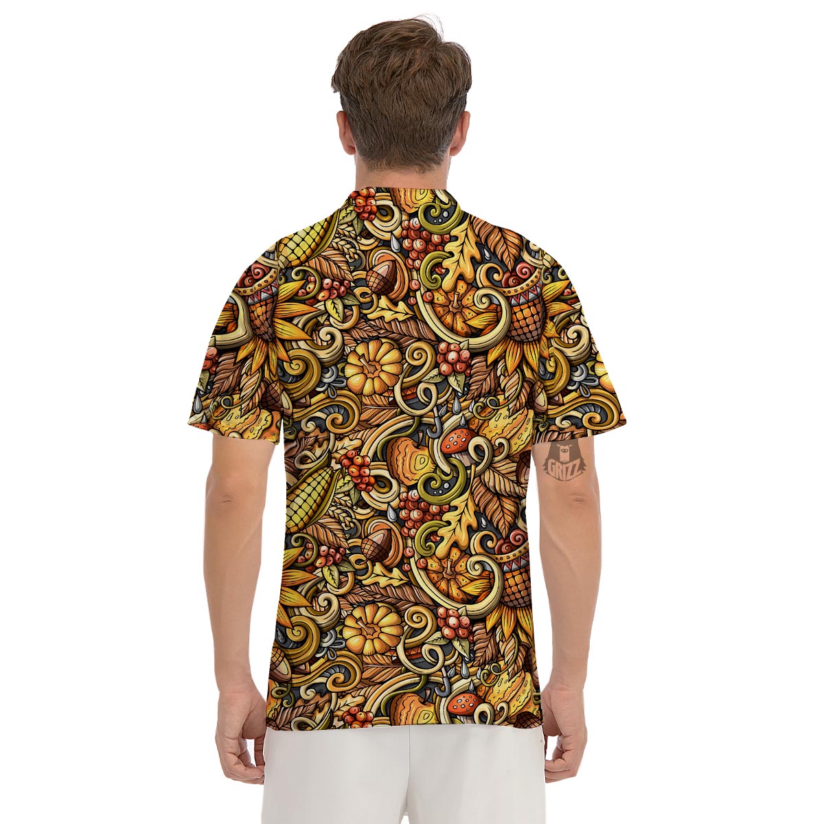 Sunflower Psychedelic Men's Golf Shirts-grizzshop