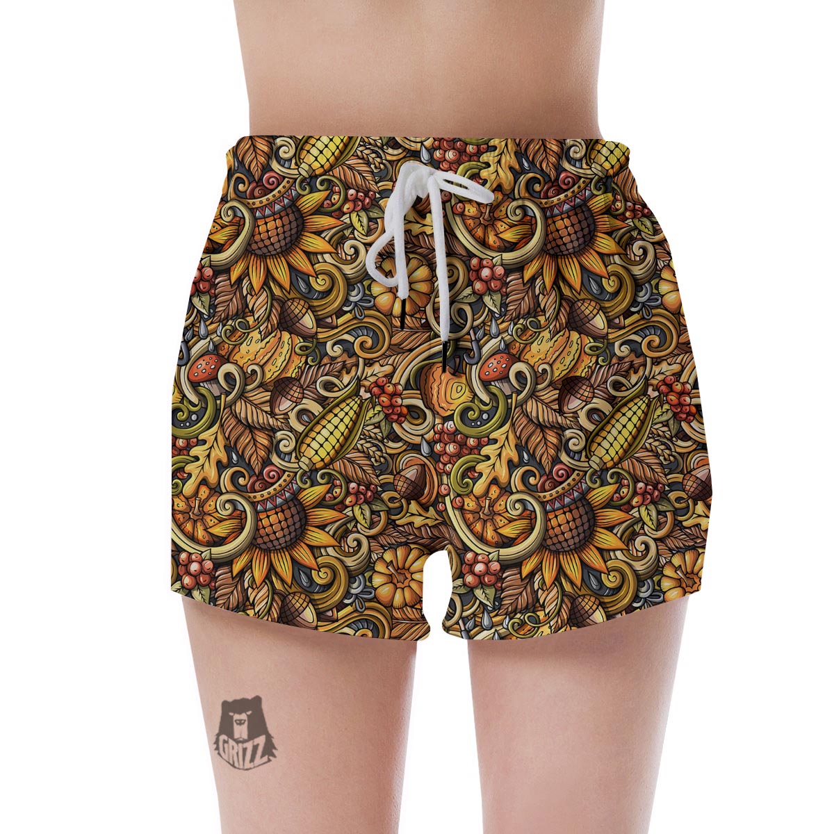 Sunflower Psychedelic Women's Shorts-grizzshop