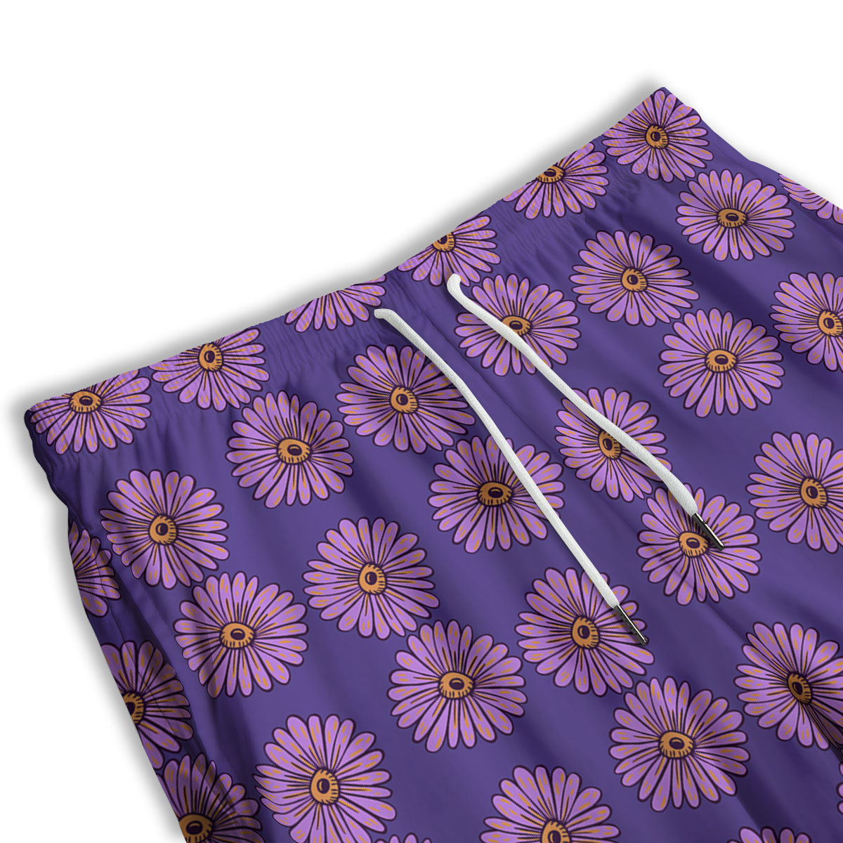 Sunflower Purple Print Pattern Men's Athletic Shorts