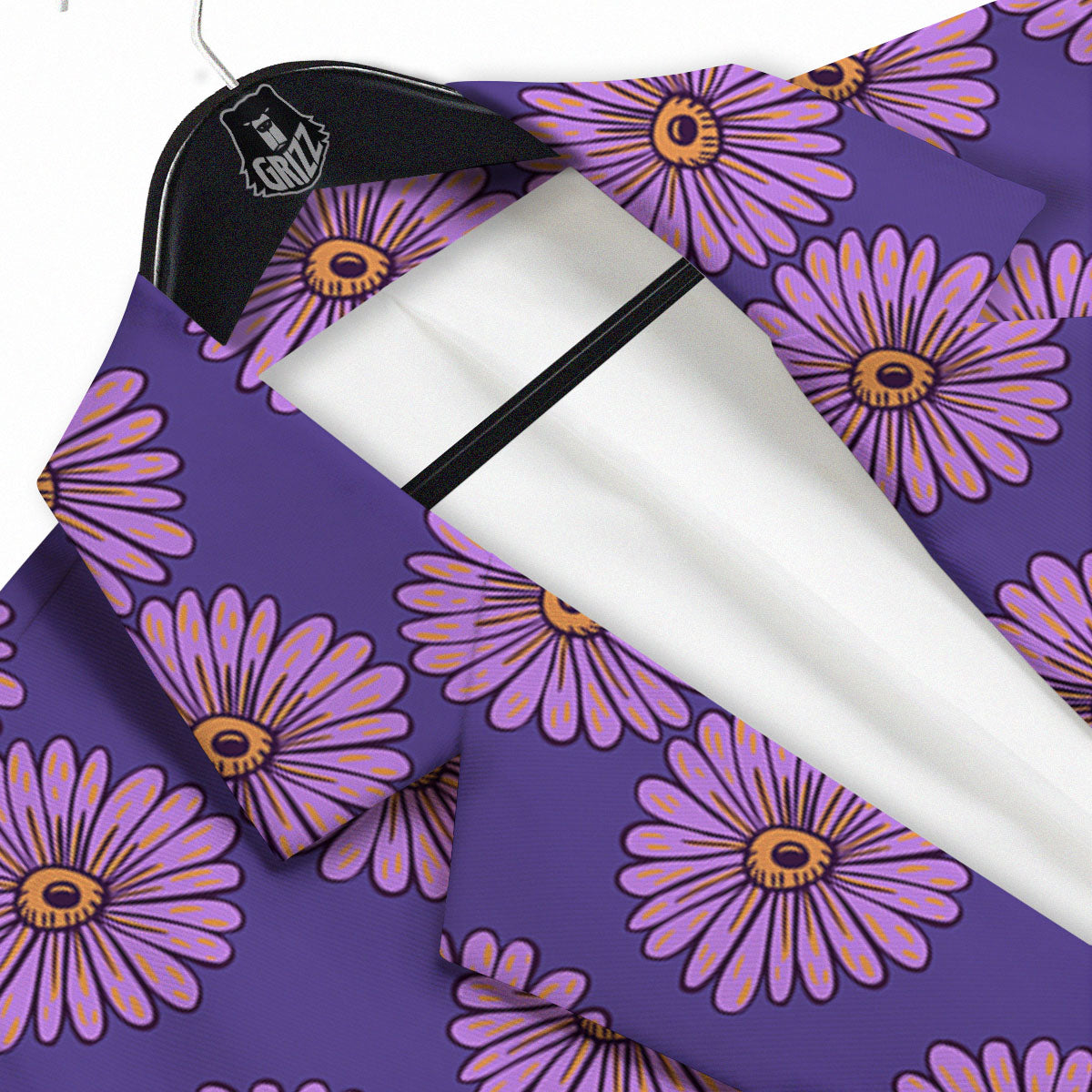 Sunflower Purple Print Pattern Men's Sport Coat-grizzshop