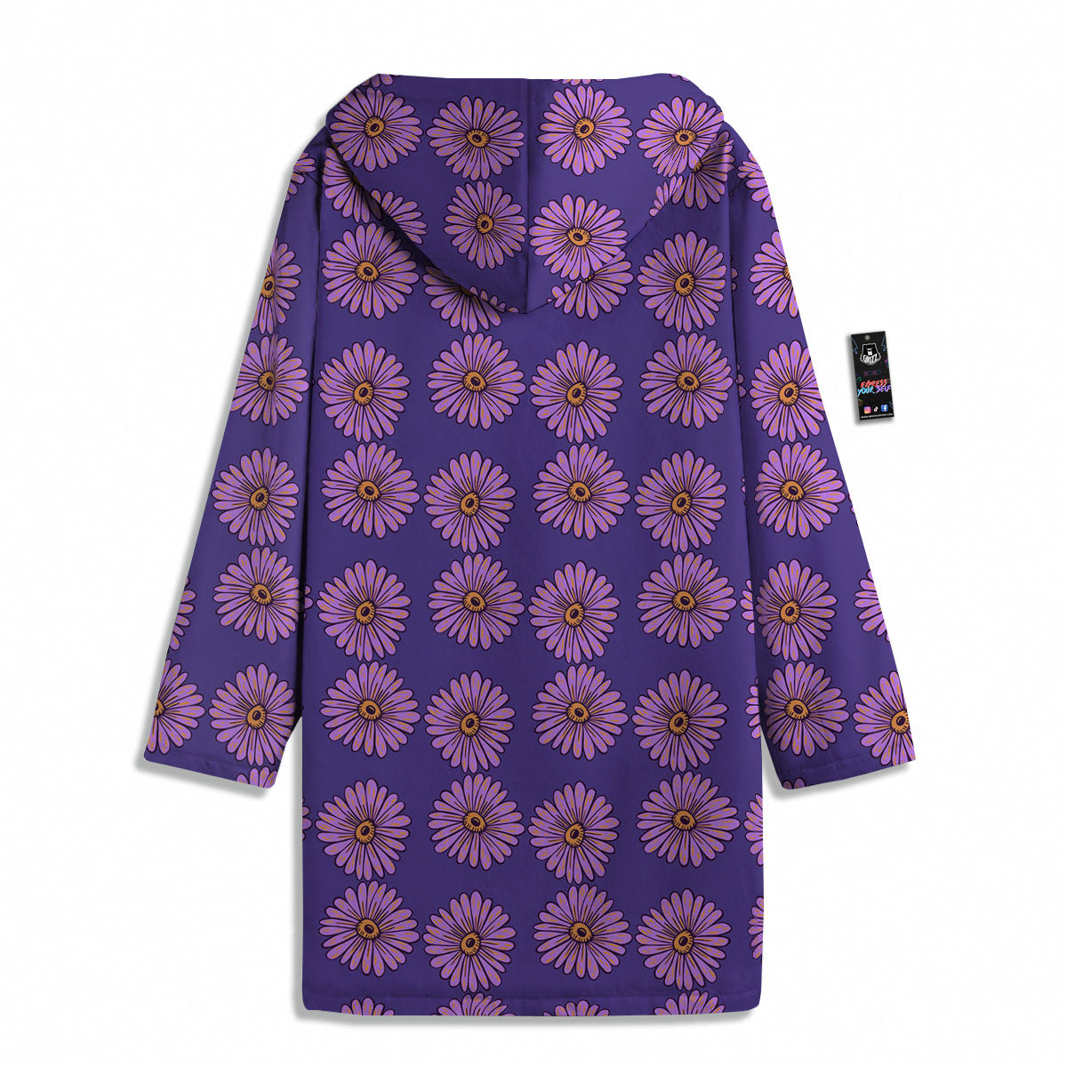 Sunflower Purple Print Pattern Men's Windbreaker Jacket-grizzshop