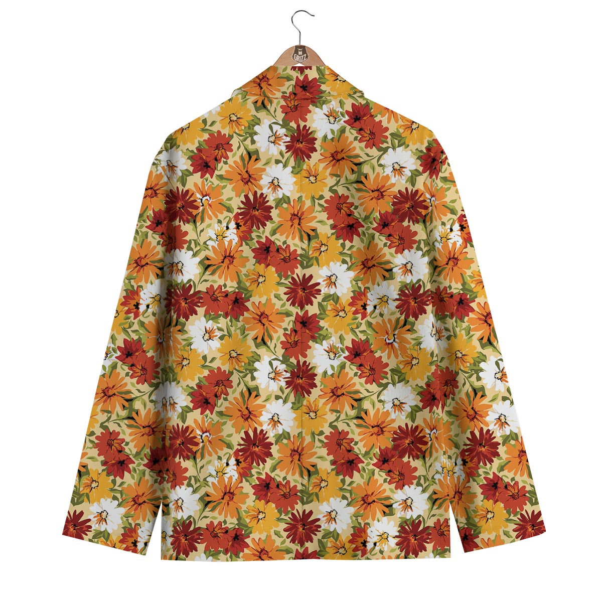 Sunflower Red Print Pattern Men's Blazer-grizzshop