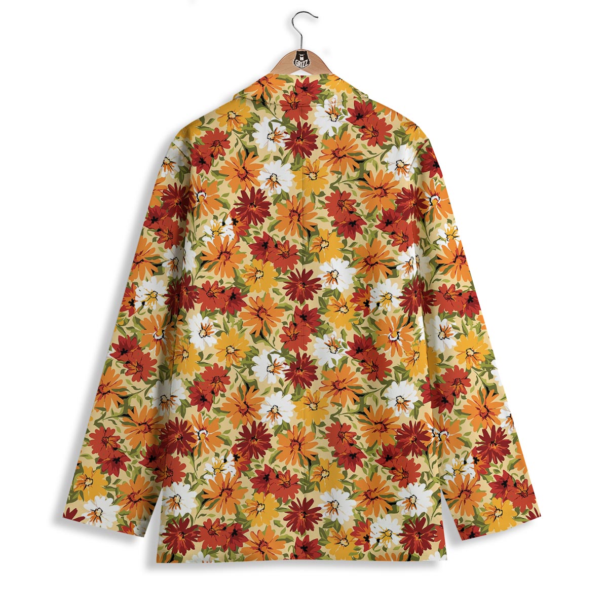 Sunflower Red Print Pattern Women's Blazer-grizzshop