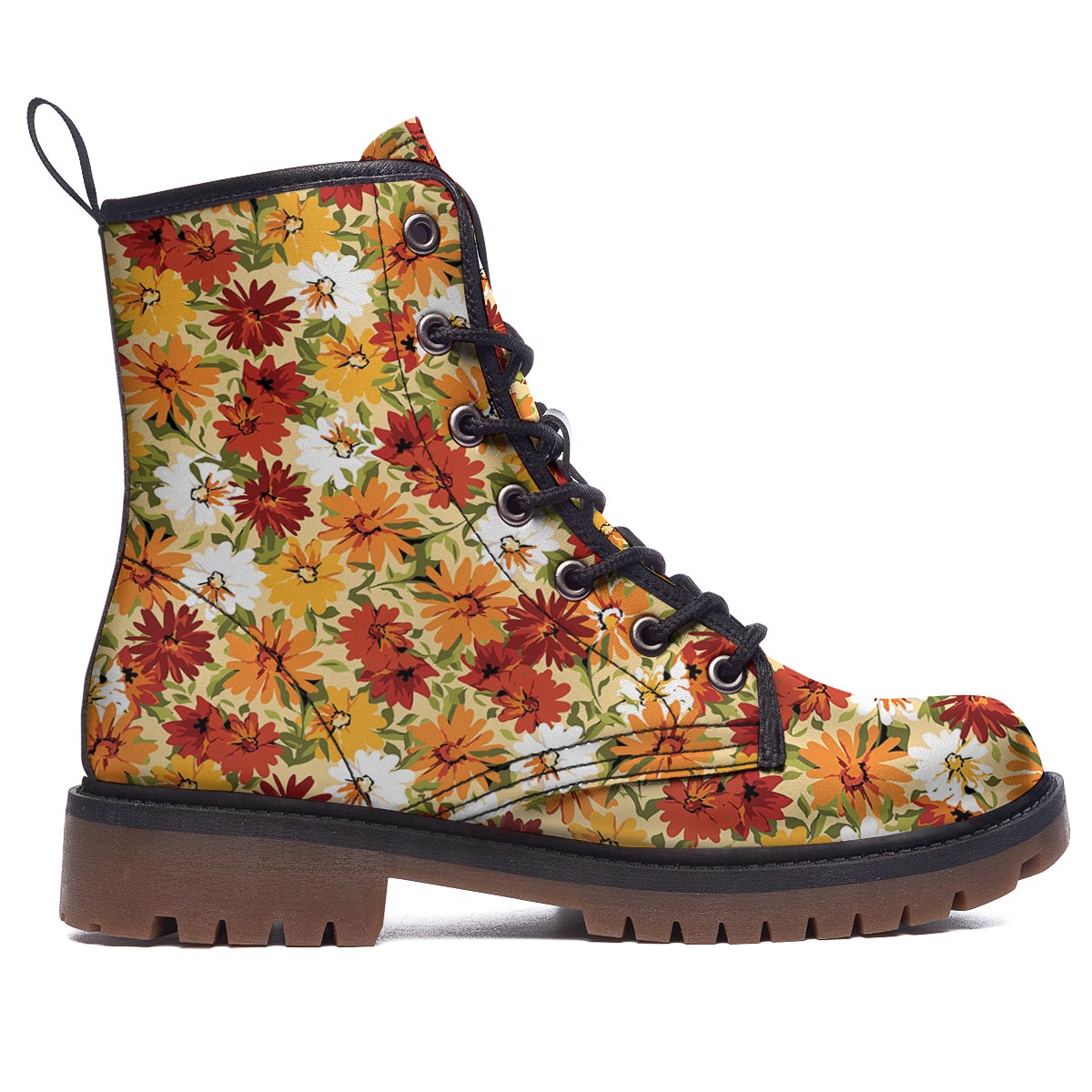 Sunflower Red Print Pattern Work Boots-grizzshop