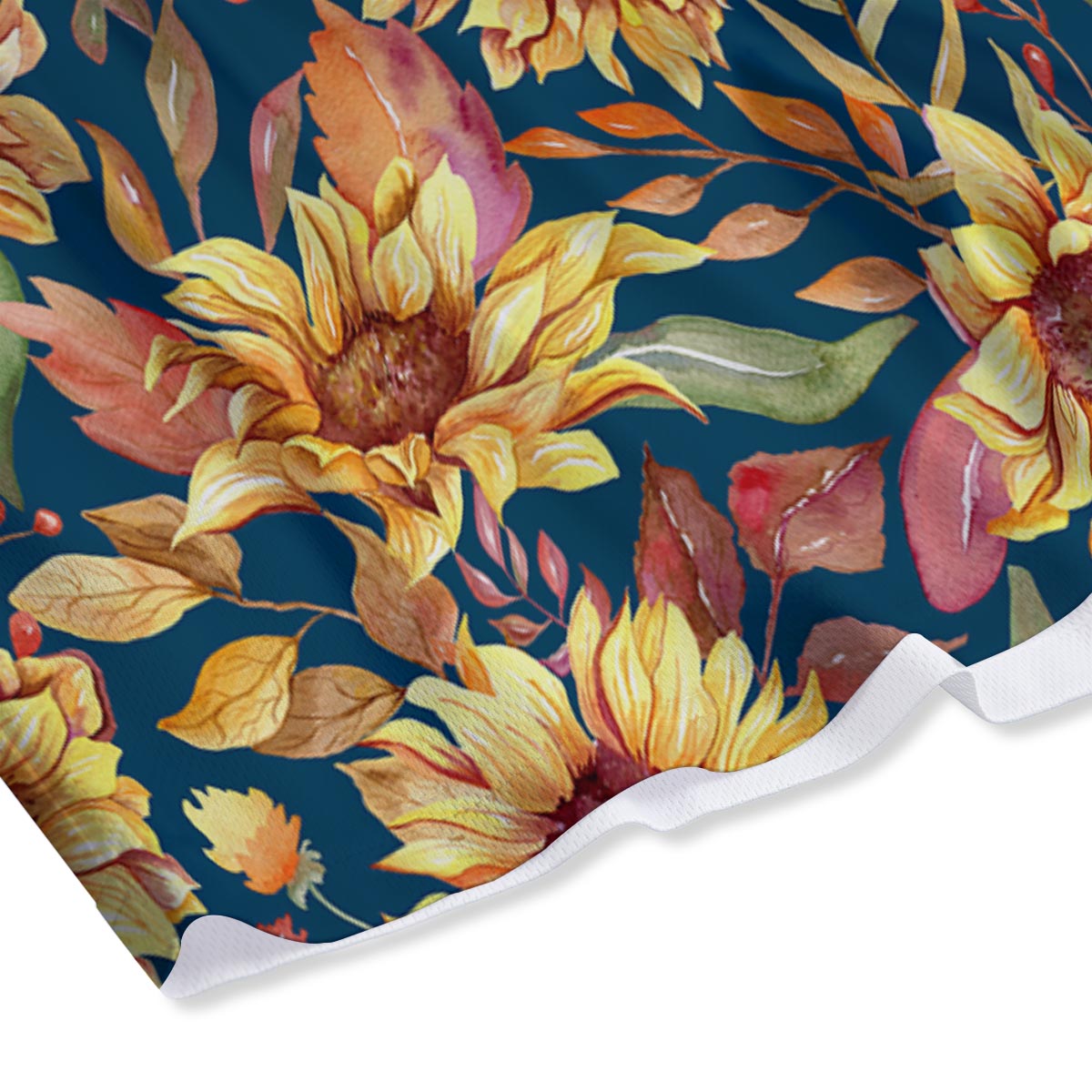 Sunflower Sage Watercolor Print Pattern Mesh Shorts