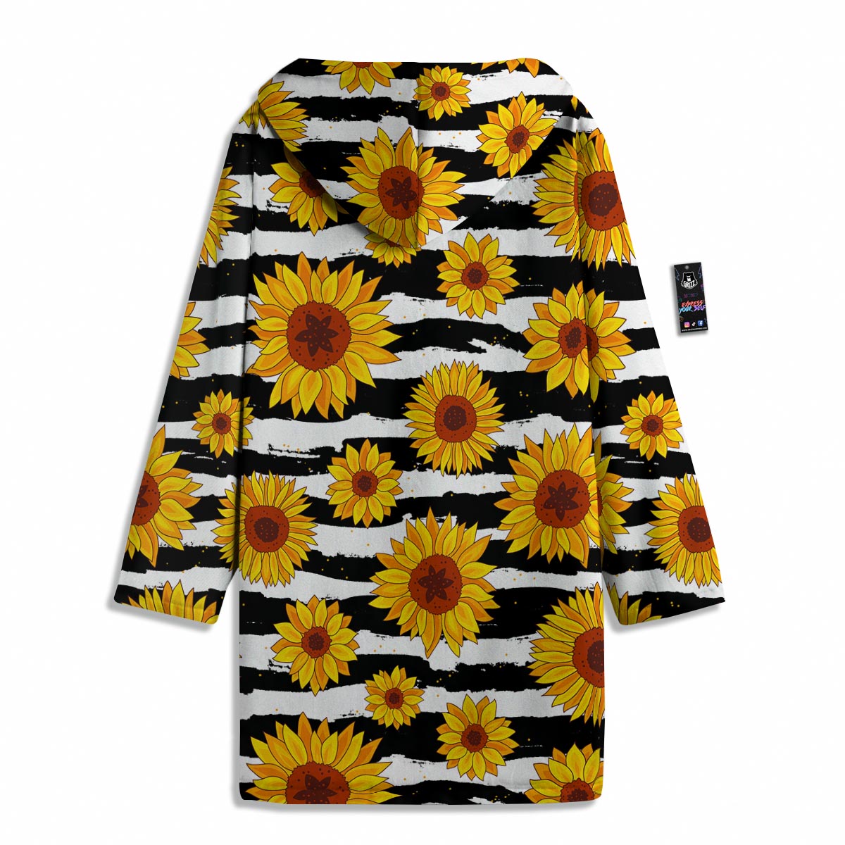 Sunflower Stripe Print Pattern Men's Windbreaker Jacket-grizzshop