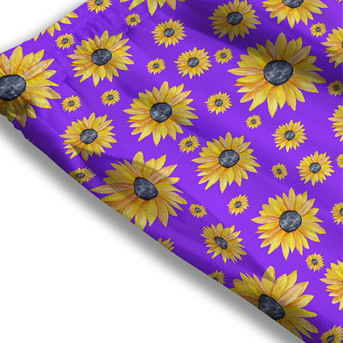 Sunflower Trippy Purple Print Pattern Mesh Shorts